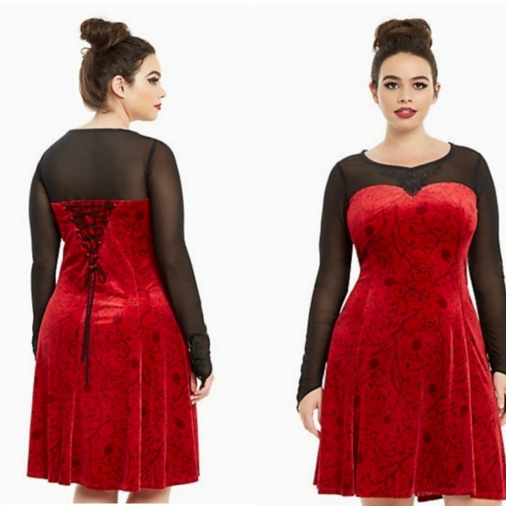 Once Upon a Time Regina red dress w/ black mesh